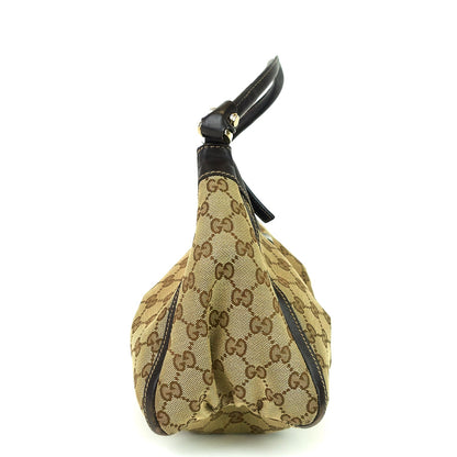 Gucci D-Ring Small Monogram Canvas Hobo Bag
