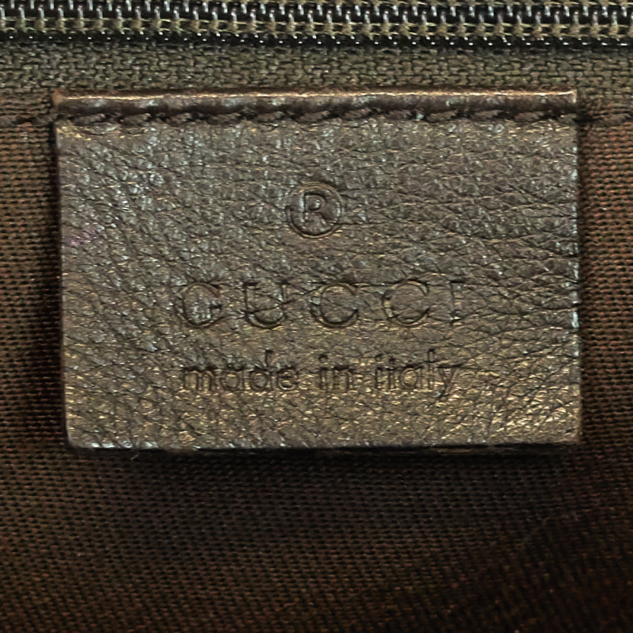 Gucci D-Ring Small Monogram Canvas Hobo Bag