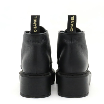 Chanel Leather Pearl Short Boots G36416