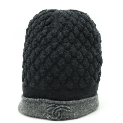 Chanel Cashmere Silk Coco Mark Knit Cap Hat
