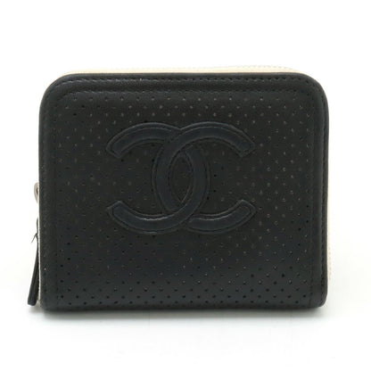 Chanel Leather Coco Mark Card Case Business Card Holder