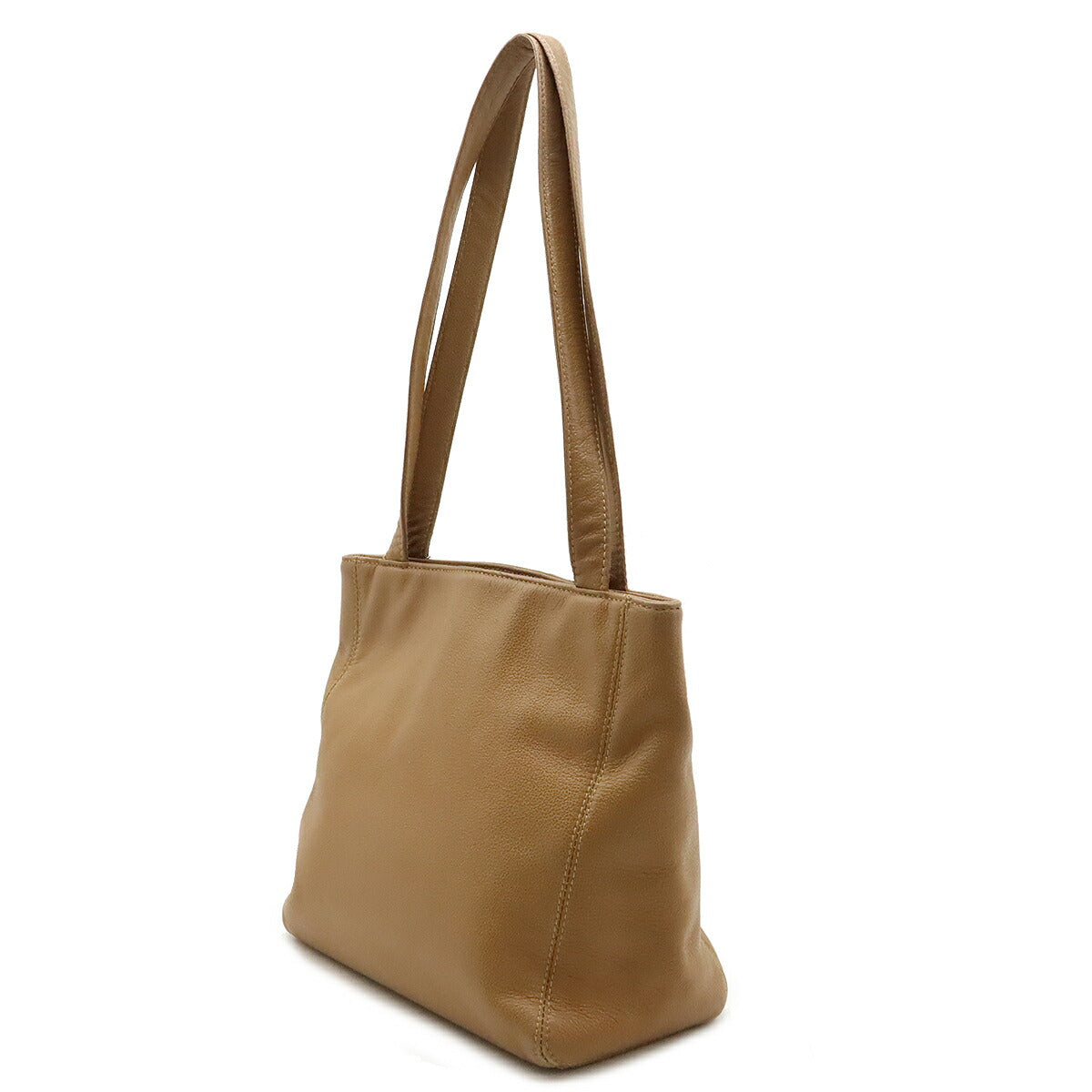 Chanel Caviar Skin Coco Mark 2way Bag Camel