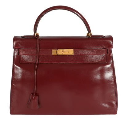 Hermes Kelly 32 Vintage Bordeaux Box