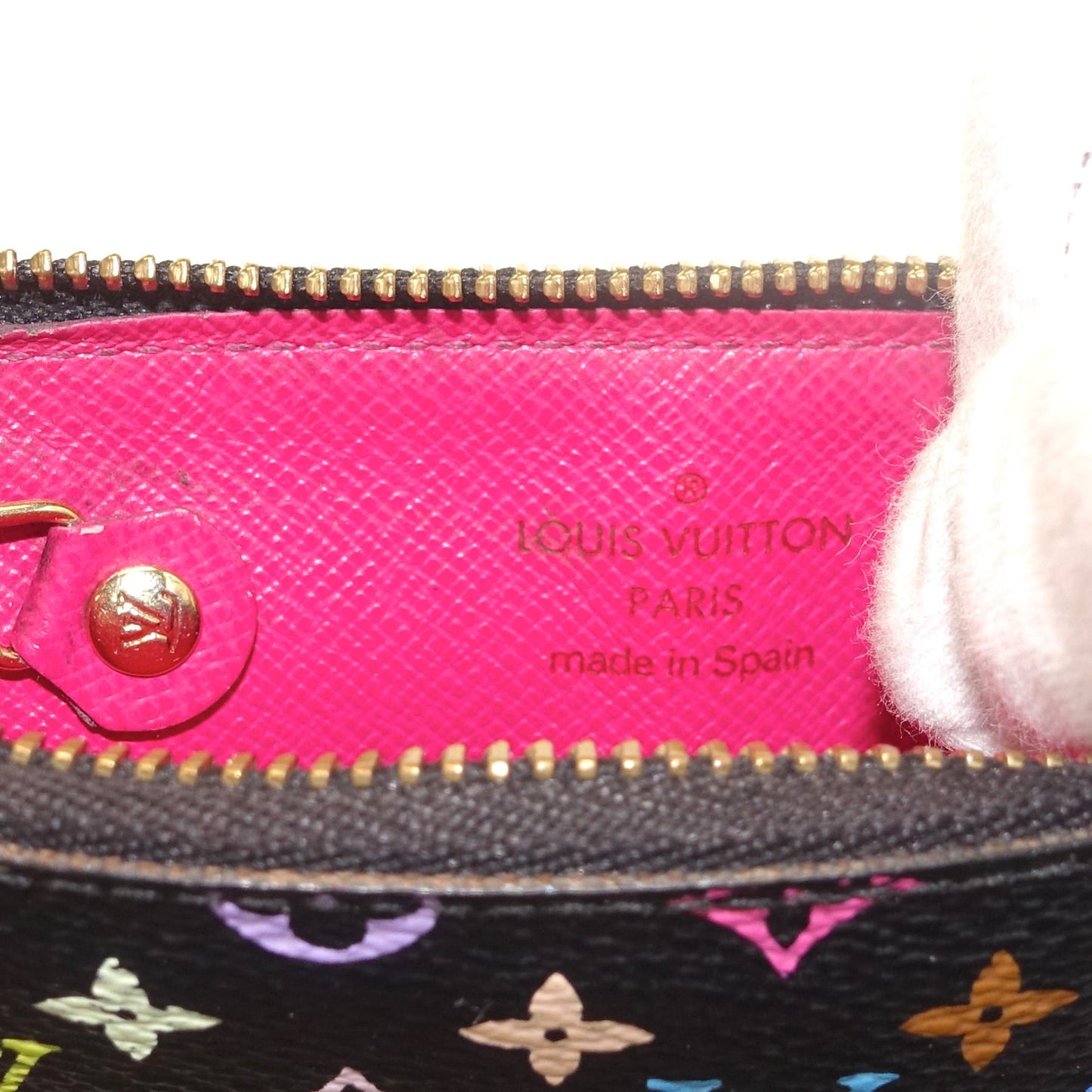 Louis Vuitto Multicolour Coin Purse with Key Ring