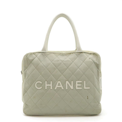 Chanel Canvas Leather Matelasse Sports Line Handbag Mini Boston Bag