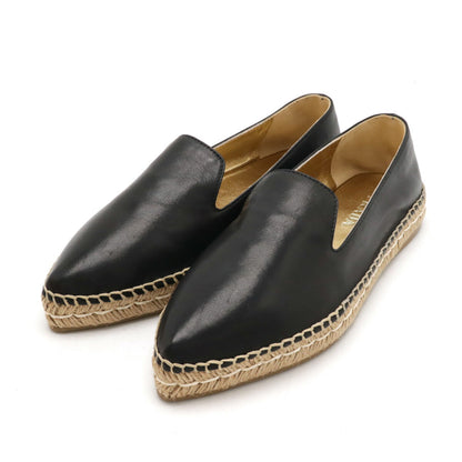 Prada Leather Espadrille Flat Shoes Slip-on