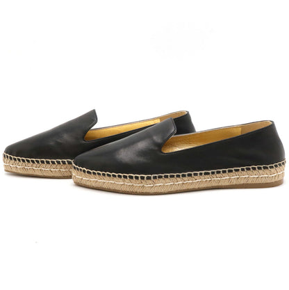 Prada Leather Espadrille Flat Shoes Slip-on