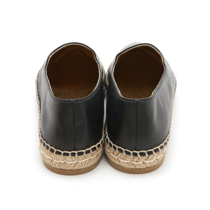 Prada Leather Espadrille Flat Shoes Slip-on