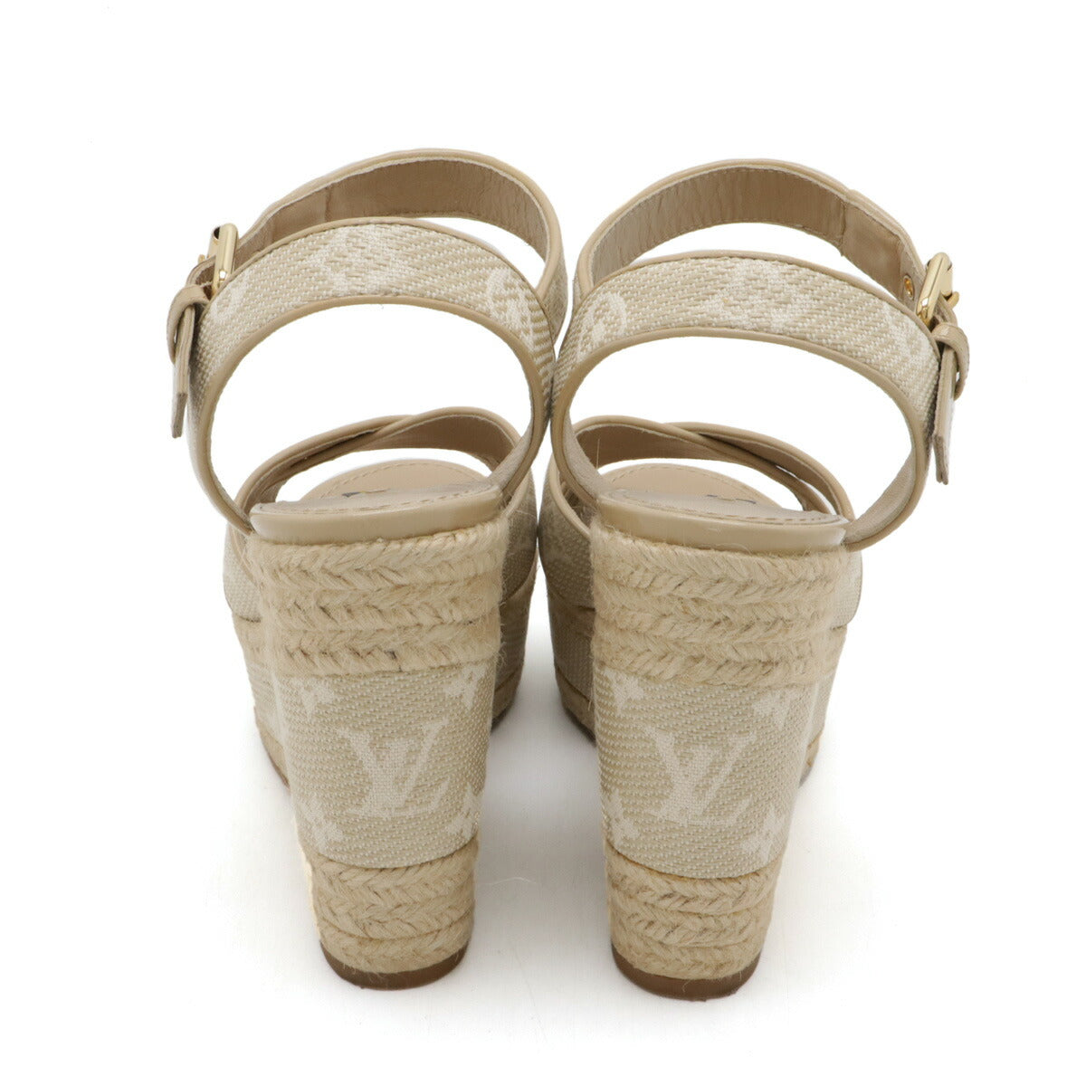 Louis Vuitton Monogram Starboard Wedge Sandals CL1122