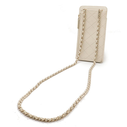 Chanel Caviar Skin Matelasse Coco Mark Phone Case AP2495