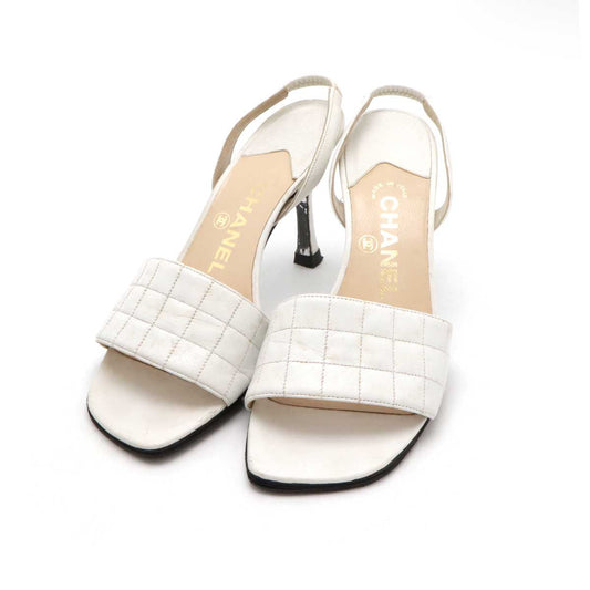 Chanel Leather Choco Bar Sandals