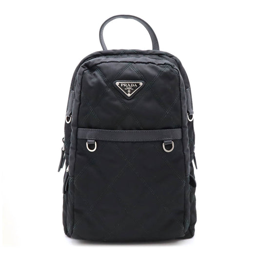 Prada Nylon Leather Quilting Mini Backpack 1B017