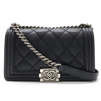 Chanel Leather Boy Chanel Chain Shoulder Bag A67086