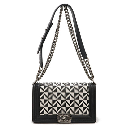 Chanel Leather Boy Chanel Matelasse Coco Mark 2way Chain Bag A67086
