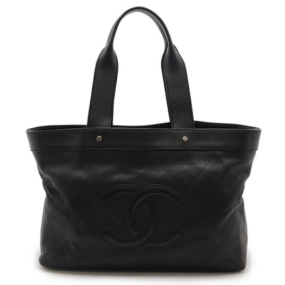 Chanel Leather Coco Mark Punching 2way Tote Bag A33936