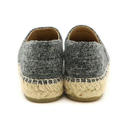 Chanel Espadrille Linen Wool Velvet Flat Shoes