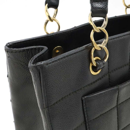 Chanel Caviar Skin Choco Bar 2way Tote Bag