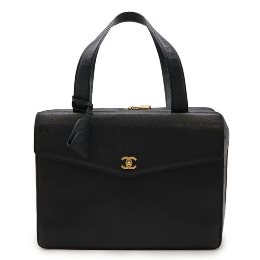 Chanel Caviar Skin Coco Mark Business Bag 2way Briefcase