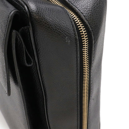 Chanel Caviar Skin Coco Mark Business Bag 2way Briefcase