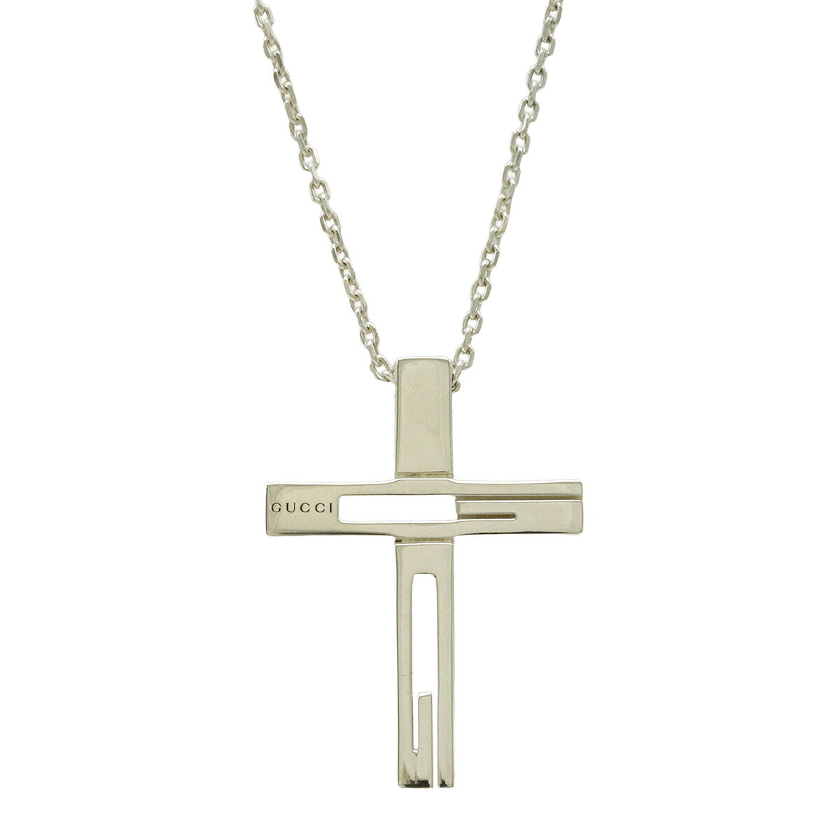 Gucci G Motif Cross Necklace Ag925 Pendant