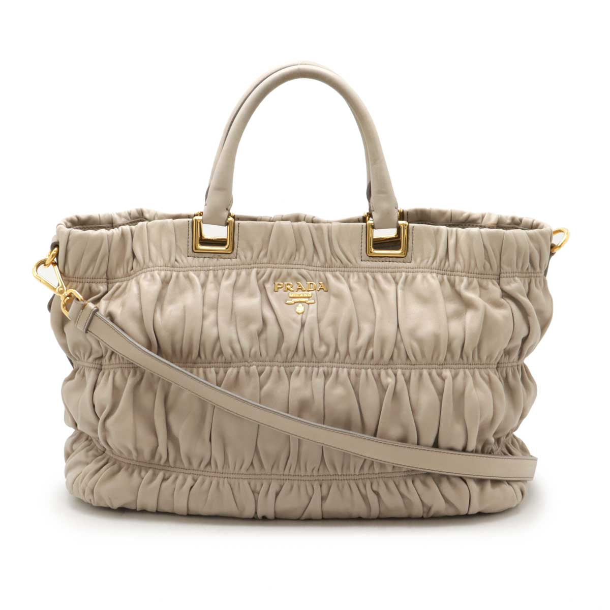 Prada Leather Gaufre 2way Bag BN1336