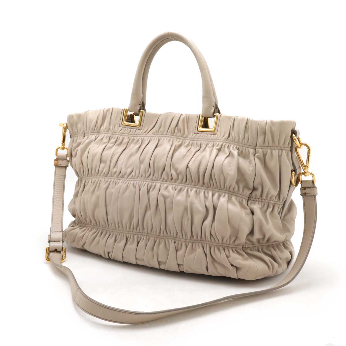 Prada Leather Gaufre 2way Bag BN1336
