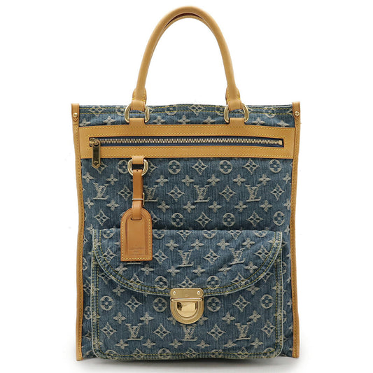 Louis Vuitton Monogram Denim Flat Shopper Handbag M95018