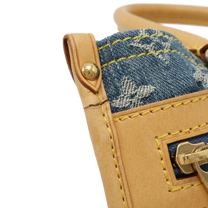 Louis Vuitton Monogram Denim Flat Shopper Handbag M95018