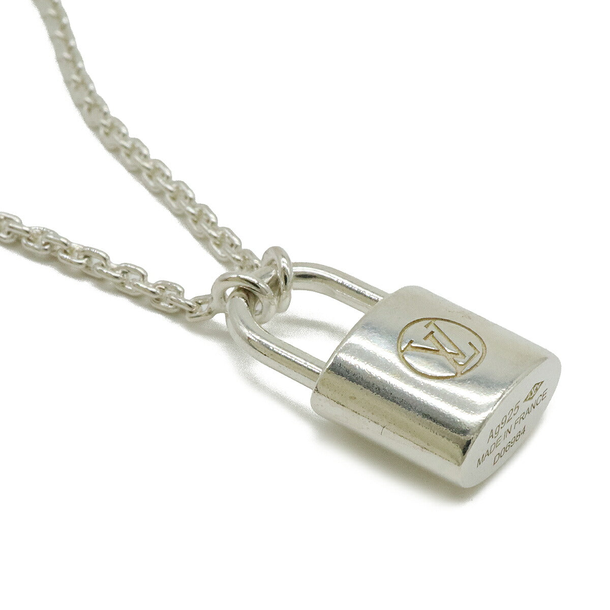 Louis Vuitton Silver Lockit Necklace Pendant