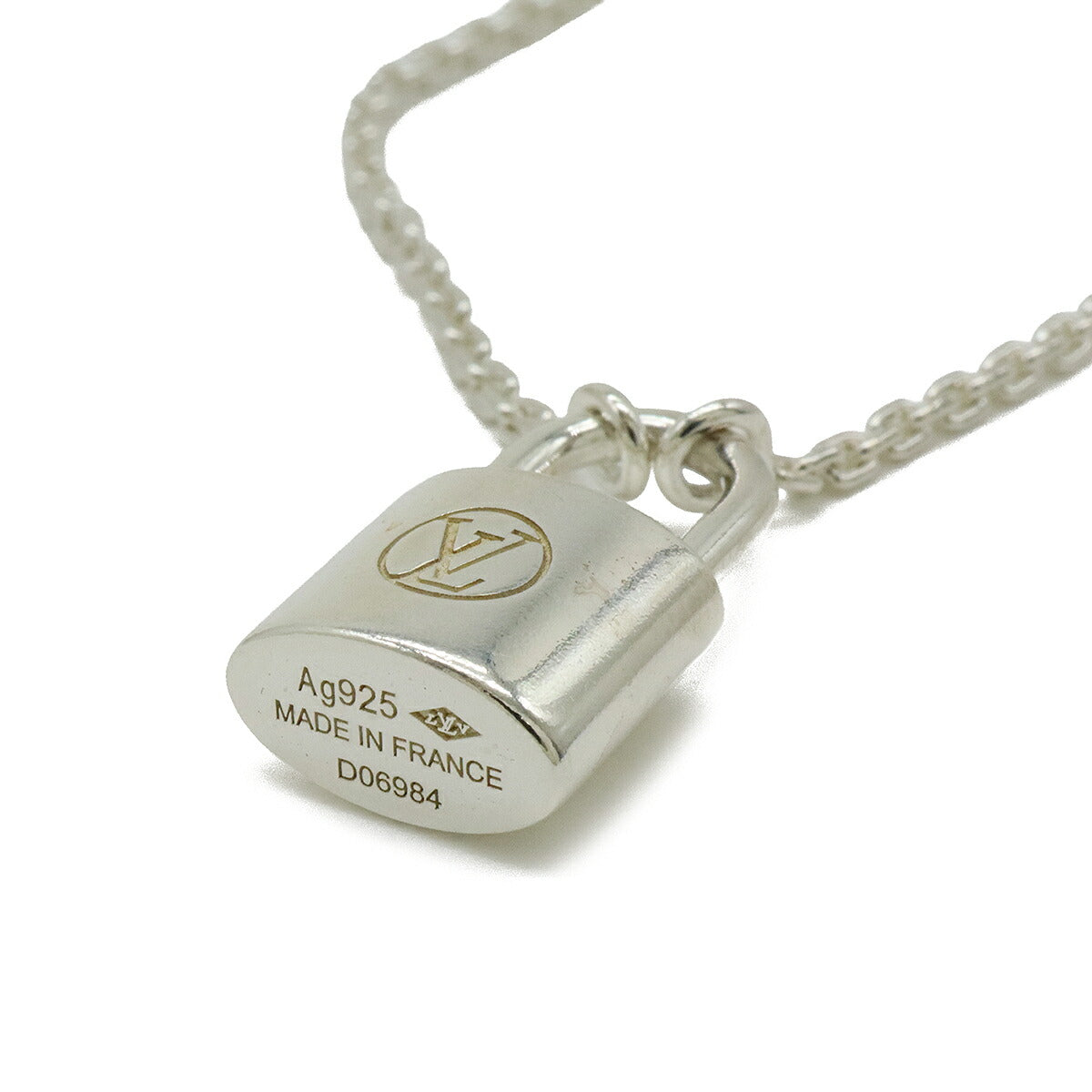 Louis Vuitton Silver Lockit Necklace Pendant
