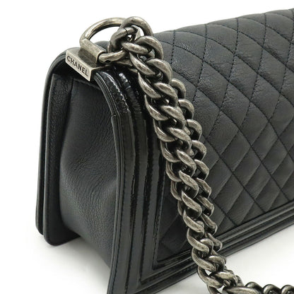 Chanel Boy Chanel Patent Leather Shoulder Bag