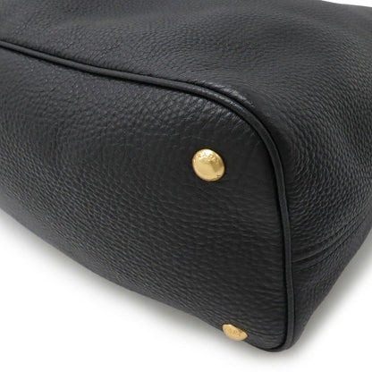 Prada VIT.DAINO Shoulder Bag Leather Black BR4892