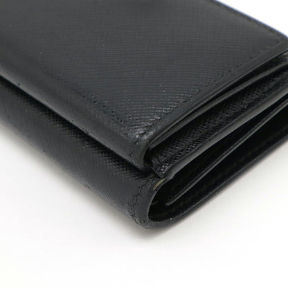 Prada Triangle Logo Saffiano Compact Wallet