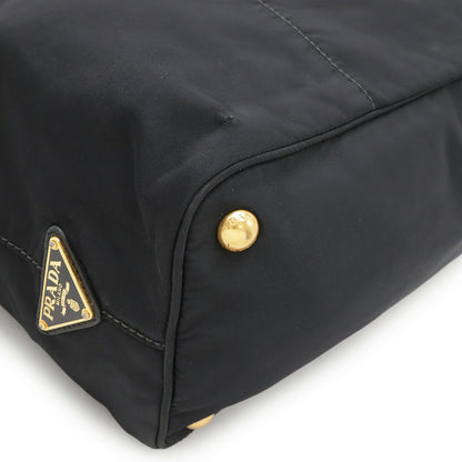Prada Logo Jacquard Nylon Leather 2way Bag