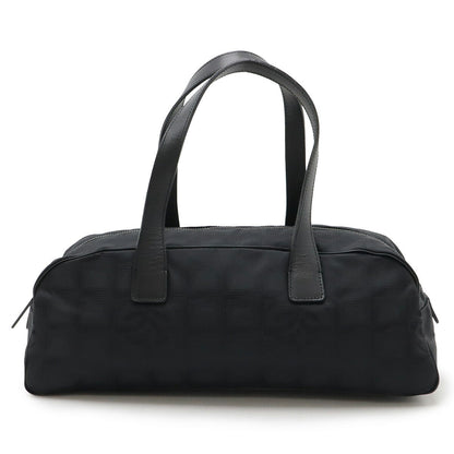 Chanel New Travel Line Nylon Jacquard Leather Boston Bag