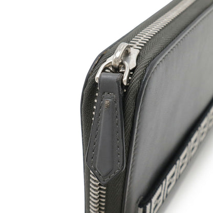 Fendi Zucca Logo Band Leather Long Wallet