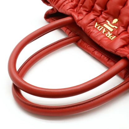 Prada Tessuto Impuntu 2way bag Nylon Leather