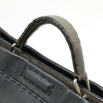 Fendi Peekaboo Sellaria Leather 2way Briefcase