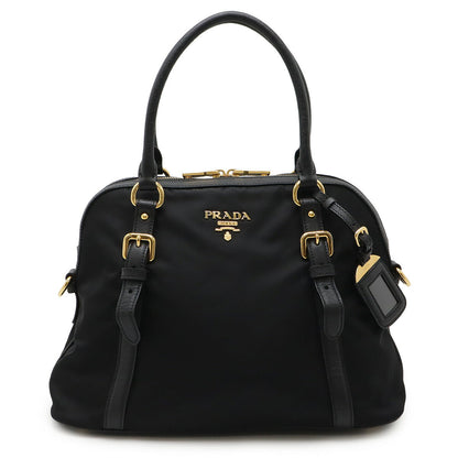 Prada 1BB013 Nylon Saffiano Leather Handbag