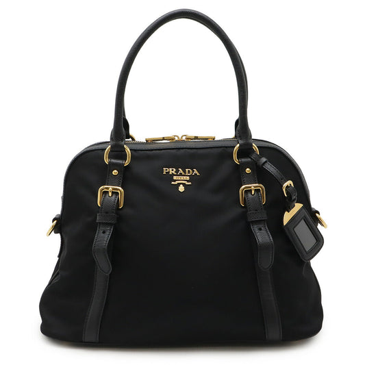 Prada 1BB013 Nylon Saffiano Leather Handbag