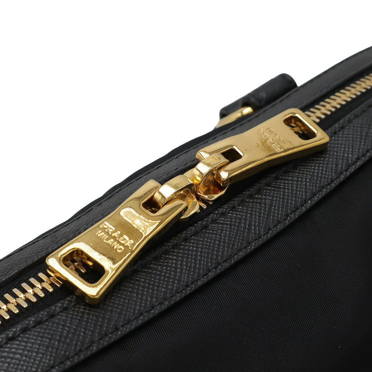 Prada 1BB013 Nylon Saffiano Leather Handbag