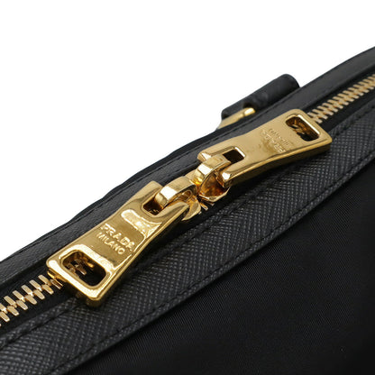 Prada 1BB013 Nylon Saffiano Leather Handbag