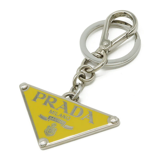 Prada Triangle Logo Metal Keyring Charm