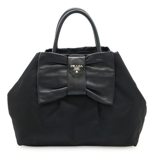 Prada BN1601 Nylon Leather Tote Bag