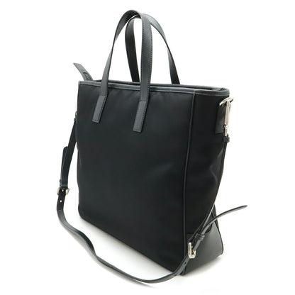 Prada Triangle Logo Nylon Leather 2way Bag