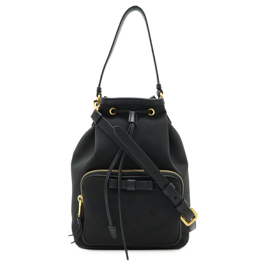 Prada Logo Jacquard Canvas 2way Bag