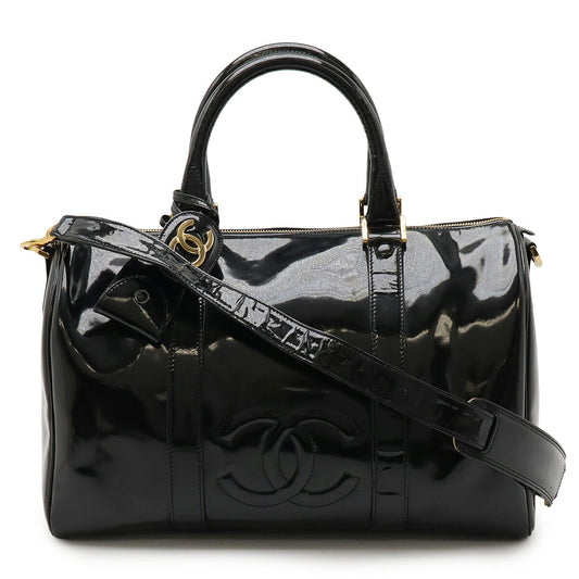 Chanel Patent Leather 2way Boston Bag