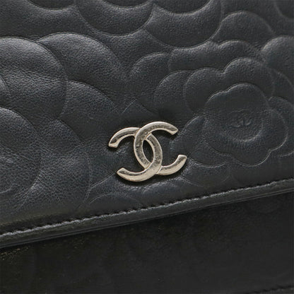 Chanel Camellia Lambskin Chain Wallet Shoulder Bag
