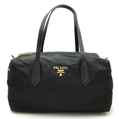 Prada Nylon Leather Boston Bag
