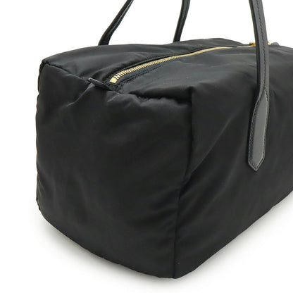 Prada Nylon Leather Boston Bag